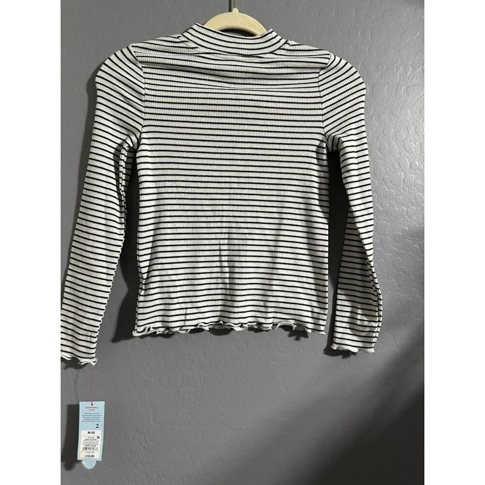 Cat & Jack Girl's Ribbed Long Sleeve Shirt Size M 8 NWT - Picture 2 of 6